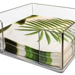 Acrylic Napkin Holder Simetufy 7x7 Clear Table Top Tray-0