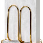 Modern Standing Napkin Holder for Table， Ceramic Gold Napkin Holders for Christmas Paper Napkins， Xmas Cocktail Tissue Dispenser,Servilleteros para Mesas for kitchen, dining, counter tops, outdoors-0