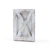 Farmhouse Wooden Napkin Holder PUERSI Rustic White Counter Organizer-5
