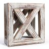 Farmhouse Wooden Napkin Holder PUERSI Rustic White Counter Organizer-0