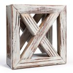 Farmhouse Wooden Napkin Holder PUERSI Rustic White Counter Organizer-0