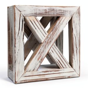 Farmhouse Wooden Napkin Holder PUERSI Rustic White Counter Organizer-0