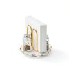 Modern Standing Napkin Holder for Table， Ceramic Gold Napkin Holders for Christmas Paper Napkins， Xmas Cocktail Tissue Dispenser,Servilleteros para Mesas for kitchen, dining, counter tops, outdoors-6