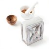 Farmhouse Wooden Napkin Holder PUERSI Rustic White Counter Organizer-6
