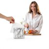 Farmhouse Wooden Napkin Holder PUERSI Rustic White Counter Organizer-3